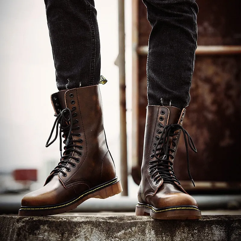 Funki Buys | Boots | Men's Gothic Punk High-Top Combat Boots