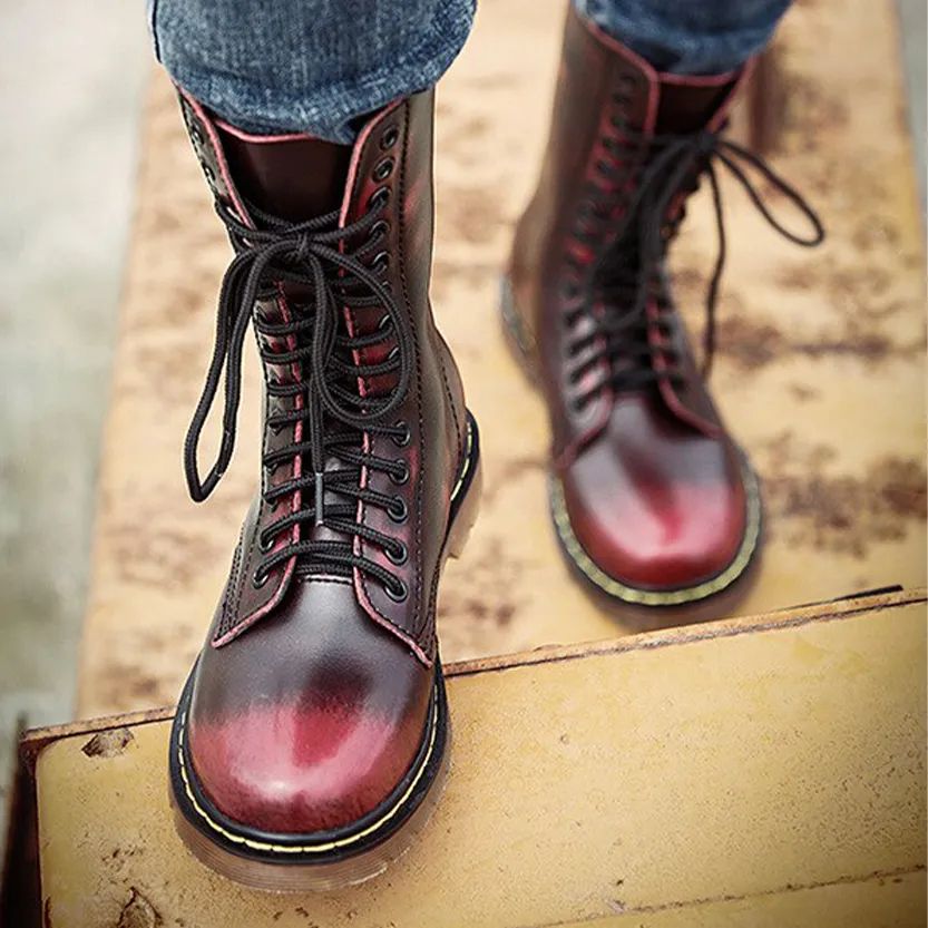 Funki Buys | Boots | Men's Gothic Punk High-Top Combat Boots