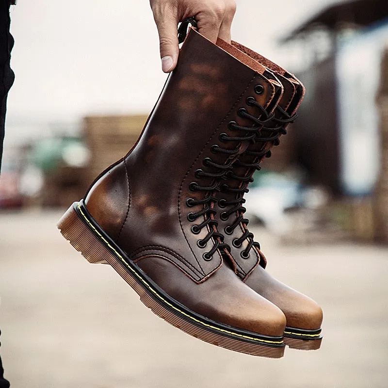 Funki Buys | Boots | Men's Gothic Punk High-Top Combat Boots