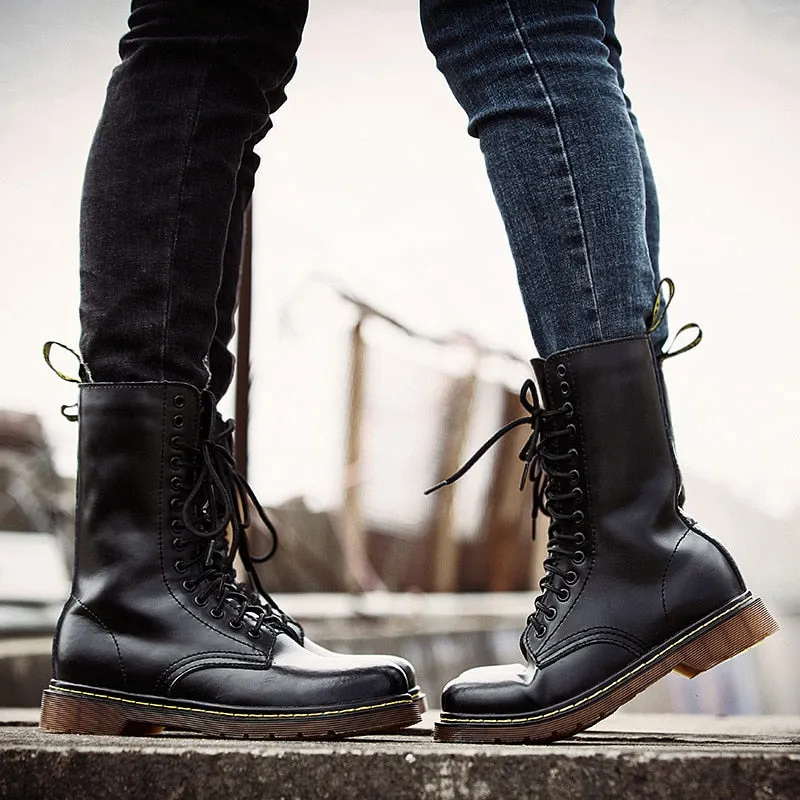 Funki Buys | Boots | Men's Gothic Punk High-Top Combat Boots