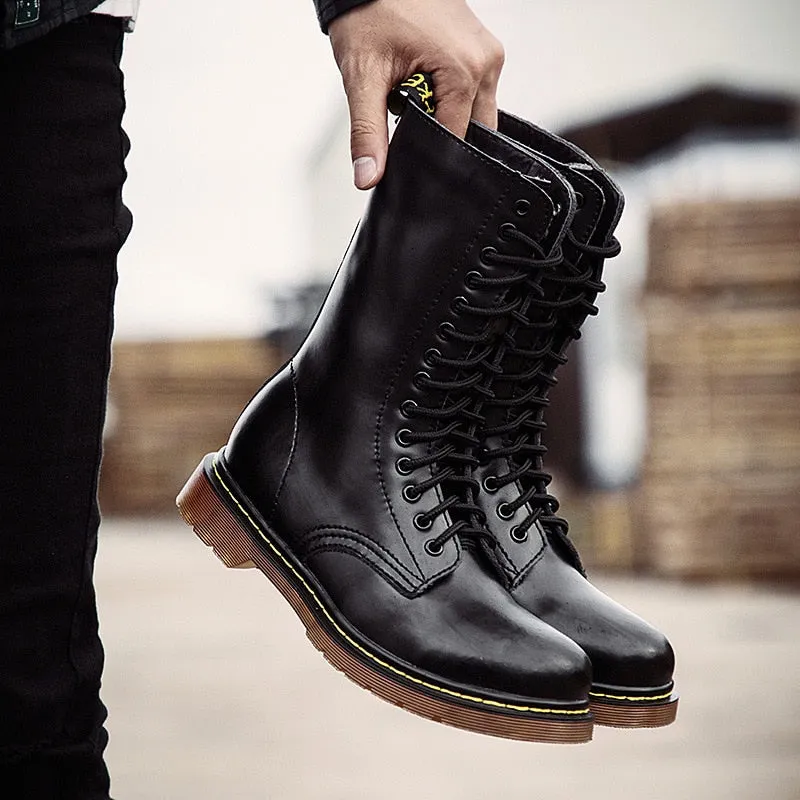 Funki Buys | Boots | Men's Gothic Punk High-Top Combat Boots