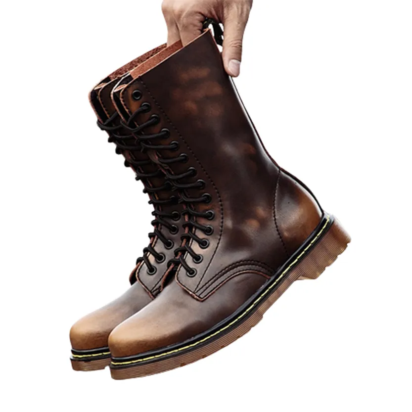 Funki Buys | Boots | Men's Gothic Punk High-Top Combat Boots