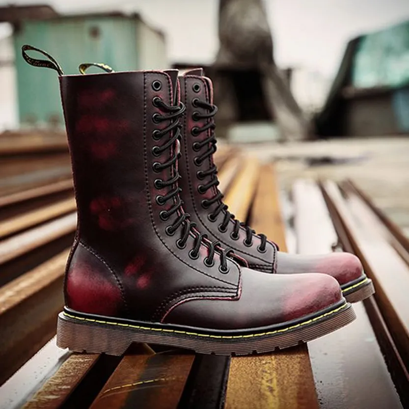 Funki Buys | Boots | Men's Gothic Punk High-Top Combat Boots