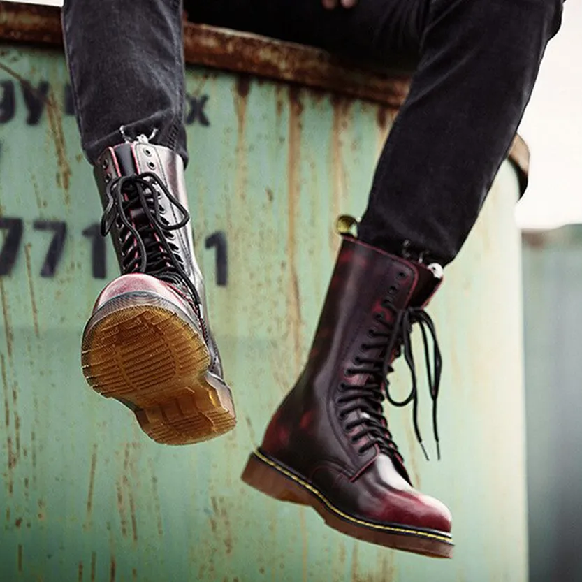 Funki Buys | Boots | Men's Gothic Punk High-Top Combat Boots