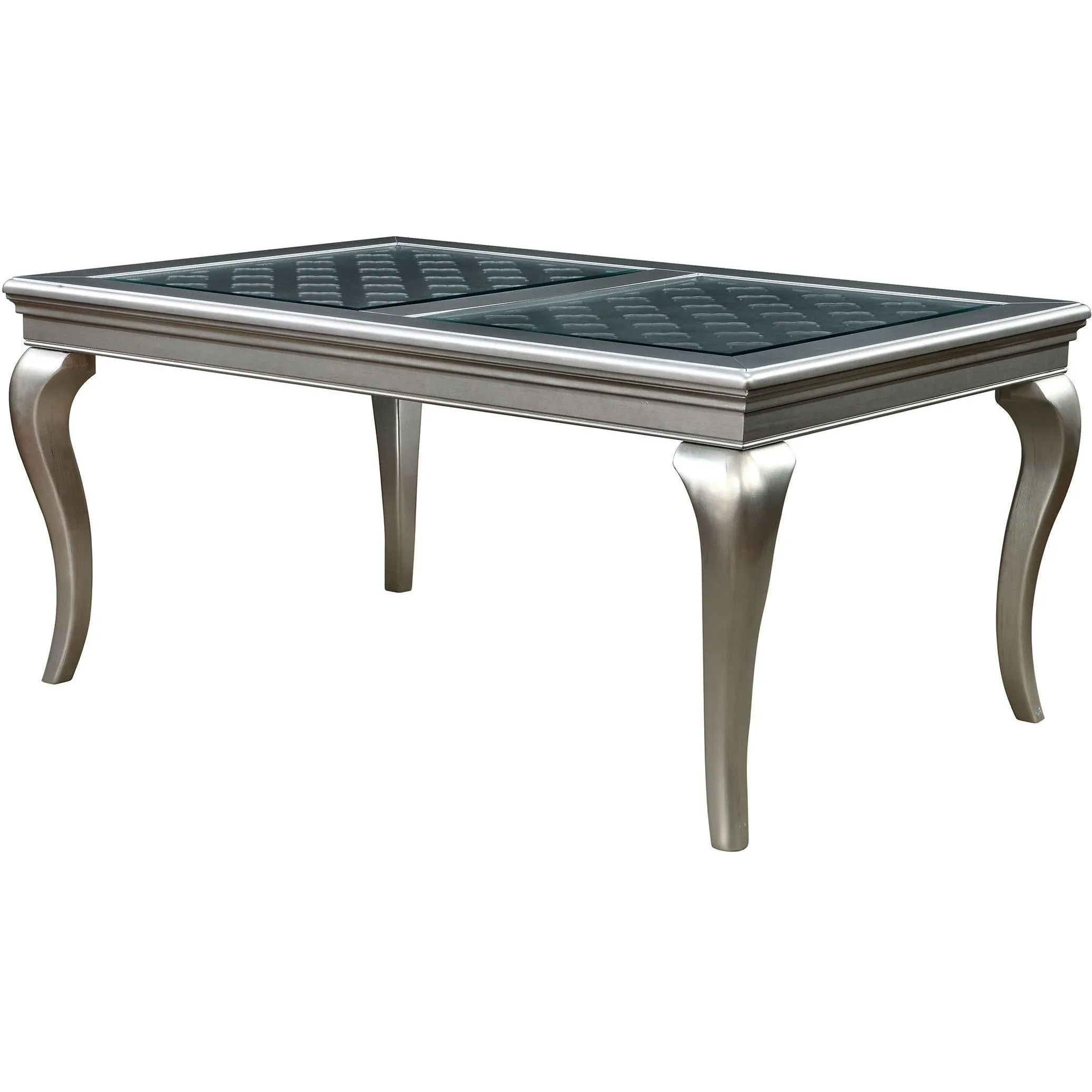 Furniture of America Amina Dining Table with Glass Top CM3219T-66