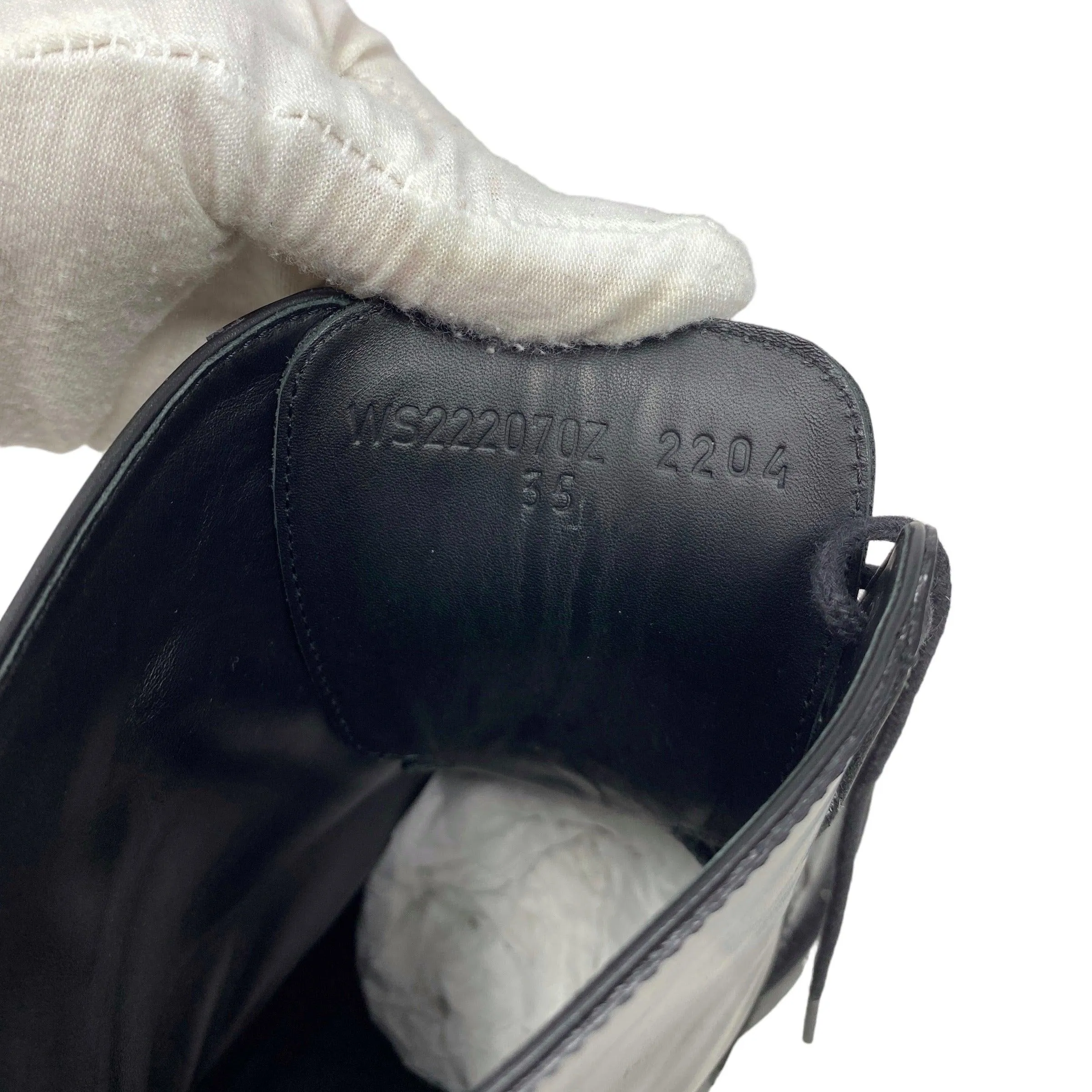 Hermes Noir Funk Ankle Boots 35