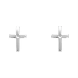 Hot Diamonds Amulets Sterling Silver Cross Earrings D