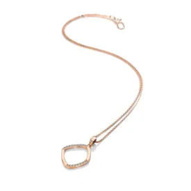 Hot Diamonds Behold Rose Gold Plated Sterling Silver White Topaz Large Pendant