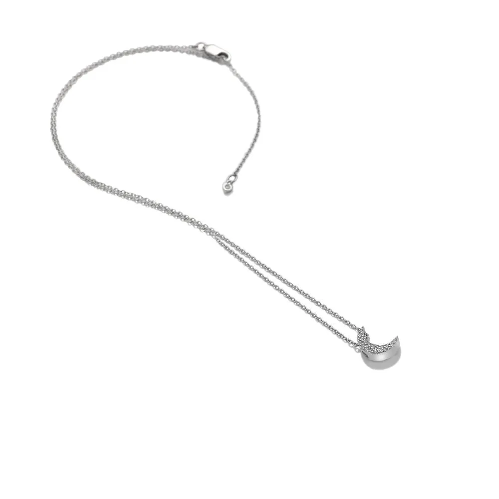 Hot Diamonds Bliss Sterling Silver Striking Crescent Necklace