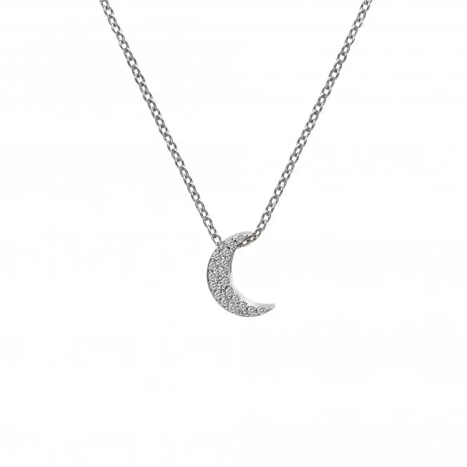 Hot Diamonds Bliss Sterling Silver Striking Crescent Necklace