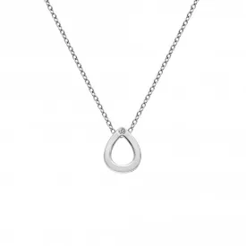 Hot Diamonds Diamond Amulet Sterling Silver Teardrop Necklace