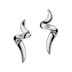 Hot Diamonds Go With The Flow Sterling Silver Spiral Earrings