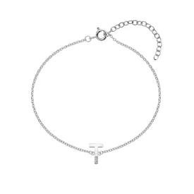 Hot Diamonds Love Letters Sterling Silver T Bracelet