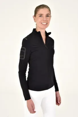 Jersey Fleece Half Zip - Black