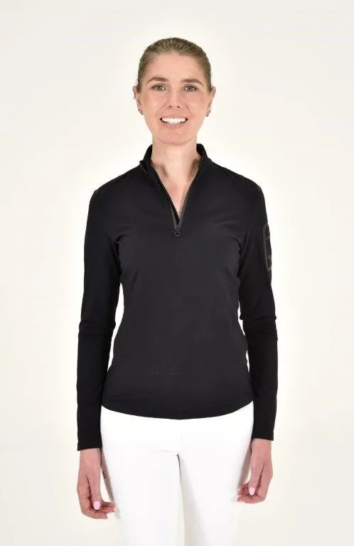 Jersey Fleece Half Zip - Black