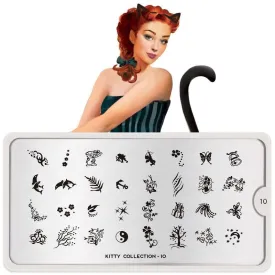 Kitty 10 ✦ Nail Stamping Plate