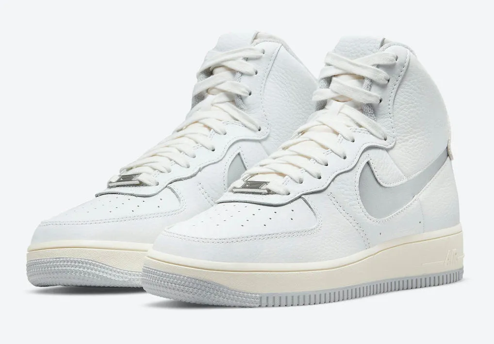 NIKE AIR FORCE 1 HIGH STRAPLESS WHITE GREY (W)