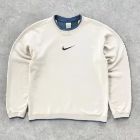 Nike RARE 2000s heavyweight embroidered sweatshirt (M)