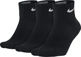 Nike Unisex U Nk Perf Cush Qt 3Pr, Black/White, Large