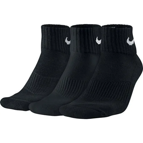 Nike Unisex U Nk Perf Cush Qt 3Pr, Black/White, Large