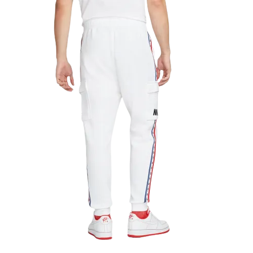 Pantalon Cargo Nike Sportswear Fleece - Blanc/Bleu/Rouge
