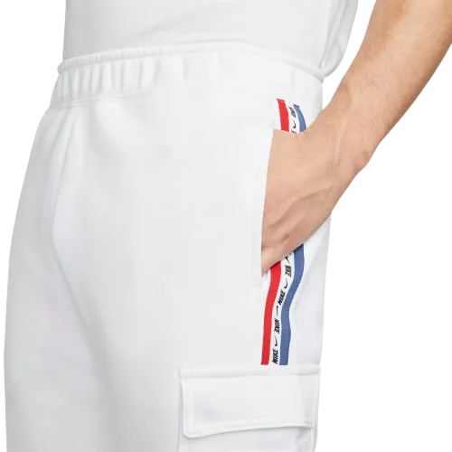 Pantalon Cargo Nike Sportswear Fleece - Blanc/Bleu/Rouge