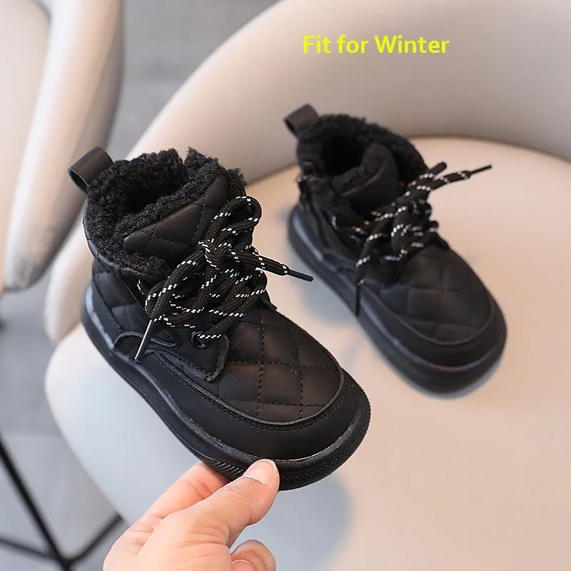 Plaid Baby Girl & Boy Snow Boots