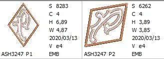 Richelieu Cutwork Monogram P