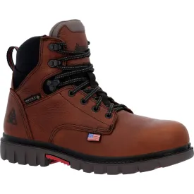 Rocky Usa Worksmart 6" Men's Waterproof Composite Toe Work Boots Rkk0401 In Brown