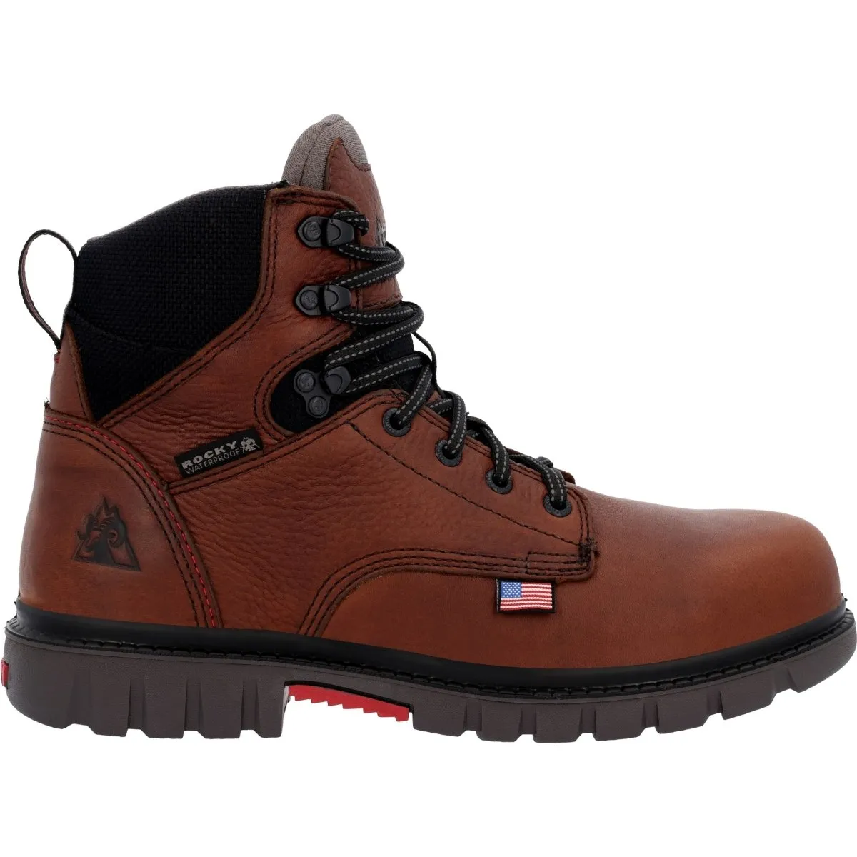 Rocky Usa Worksmart 6" Men's Waterproof Composite Toe Work Boots Rkk0401 In Brown