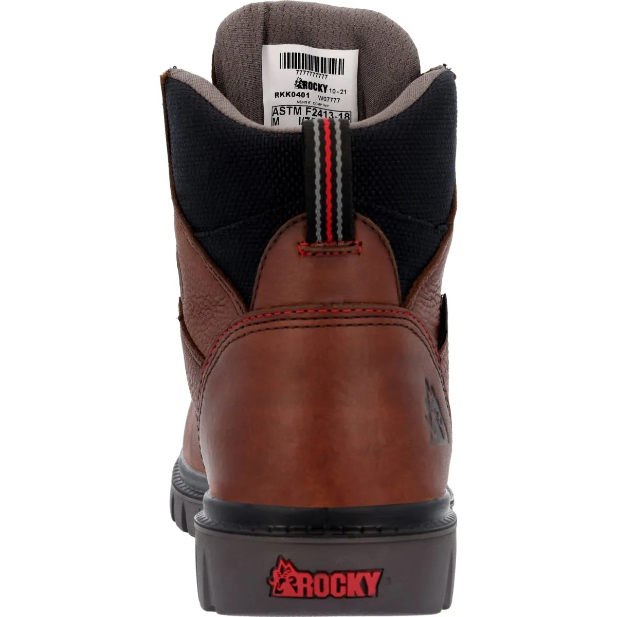 Rocky Usa Worksmart 6" Men's Waterproof Composite Toe Work Boots Rkk0401 In Brown