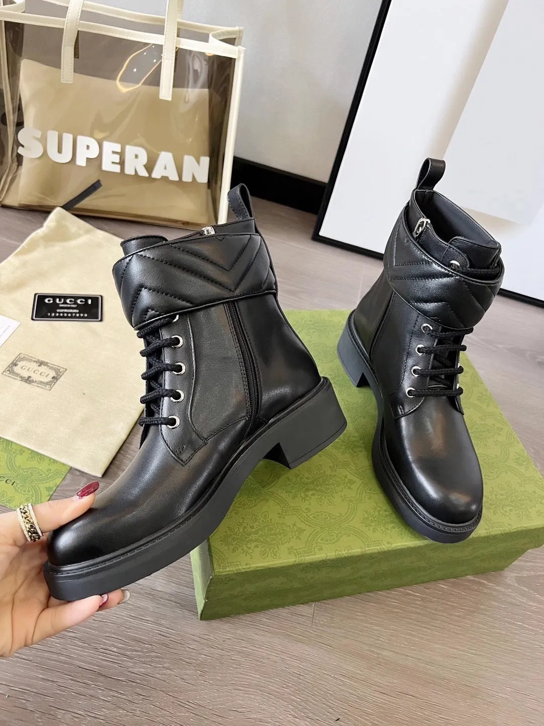 SE1096 GG Women's Ankle Boot with Double G /  Size5-11
