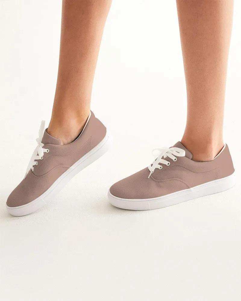 Shaded Pale Pastel Red Brown Canvas Sneakers | Women's | C0M30Y30K30