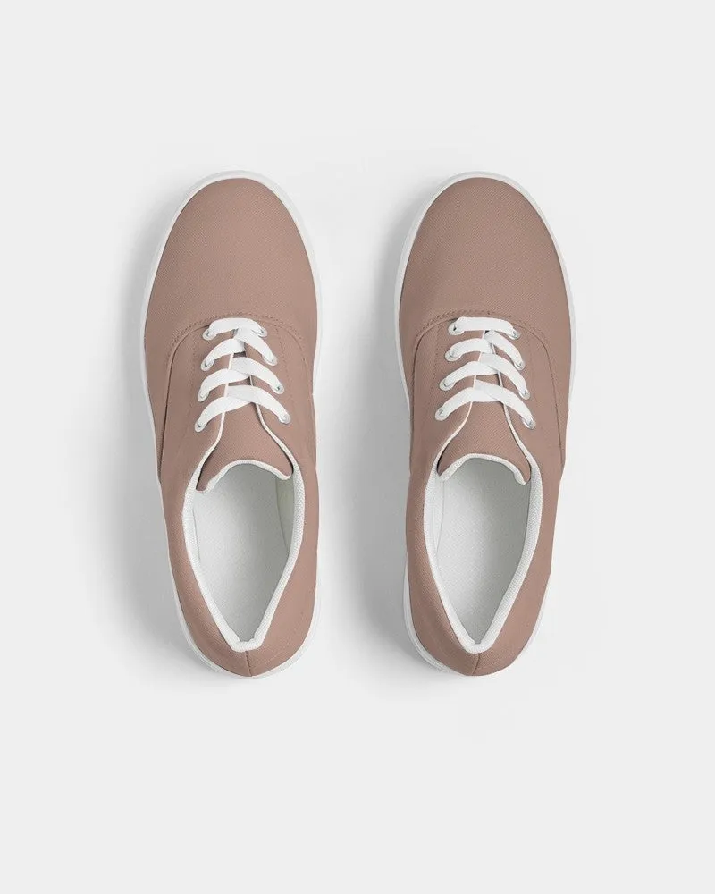 Shaded Pale Pastel Red Brown Canvas Sneakers | Women's | C0M30Y30K30