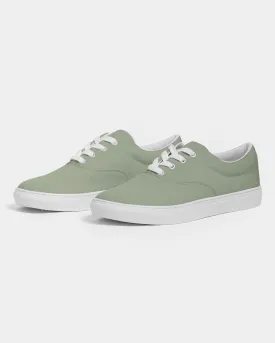 Shaded Pale Pastel Warm Green Gray Canvas Sneakers | Men's | C15M0Y30K30