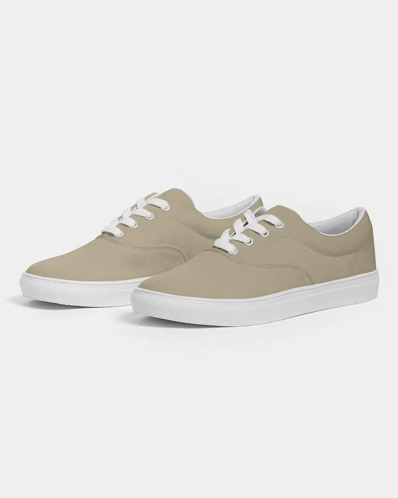 Shaded Pale Pastel Yellow Brown Canvas Sneakers | Women's | C0M8Y30K30