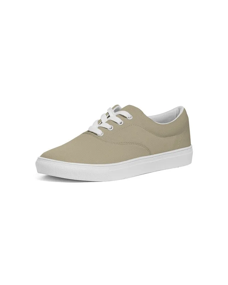 Shaded Pale Pastel Yellow Brown Canvas Sneakers | Women's | C0M8Y30K30