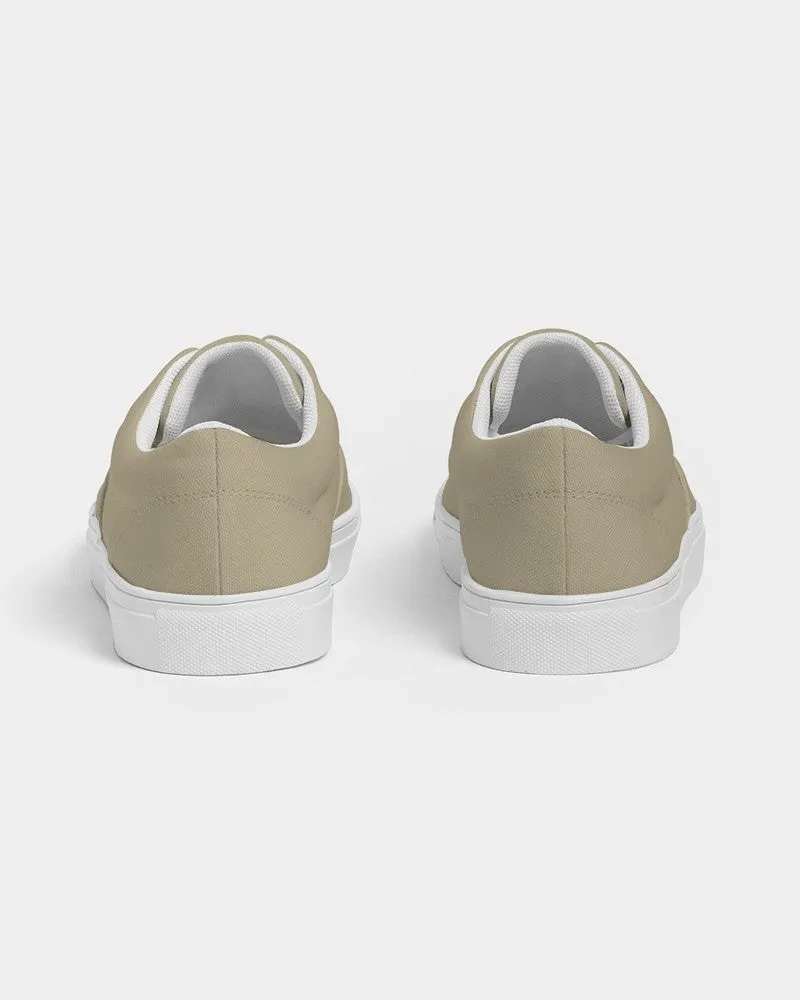 Shaded Pale Pastel Yellow Brown Canvas Sneakers | Women's | C0M8Y30K30