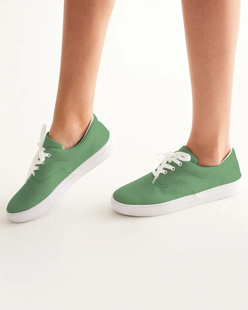Shaded Pastel Green Canvas Sneakers | Women's | C45M0Y60K30