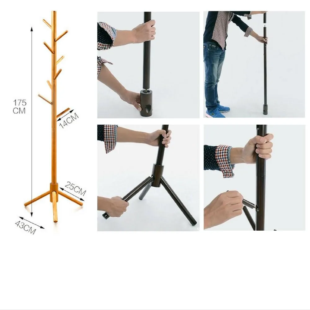 Shoppy IKA Coat Clothes Wooden Rack