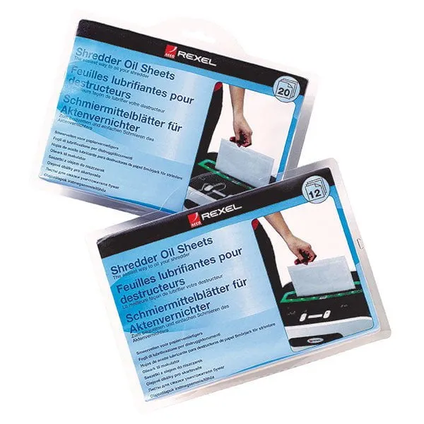 Shredder Lubricating Sheet, Rexel Brand