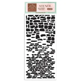 Stamperia Stencil 4.72"X9.84" - Create Happiness Welcome Home Bricks
