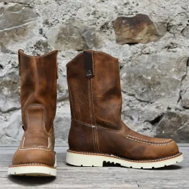 Thorogood Men's 11" Pull-On Moc Toe Wellington- Crazy Horse Leather- American Heritage