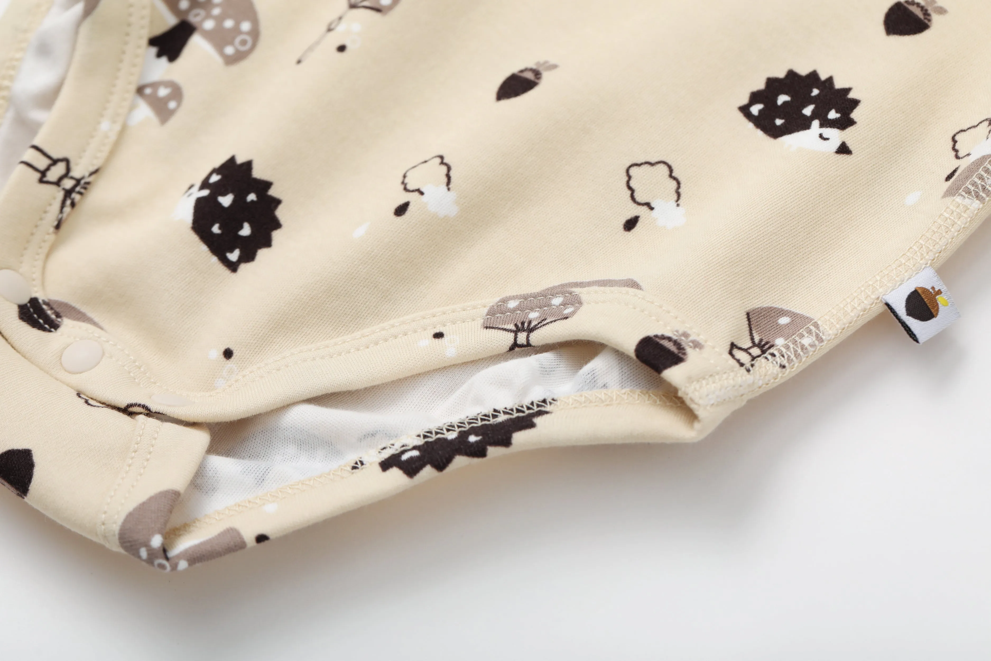 Vauva BBNS - Baby Anti-bacterial Organic Cotton Hazelnut Pattern Bodysuits (2-pack)