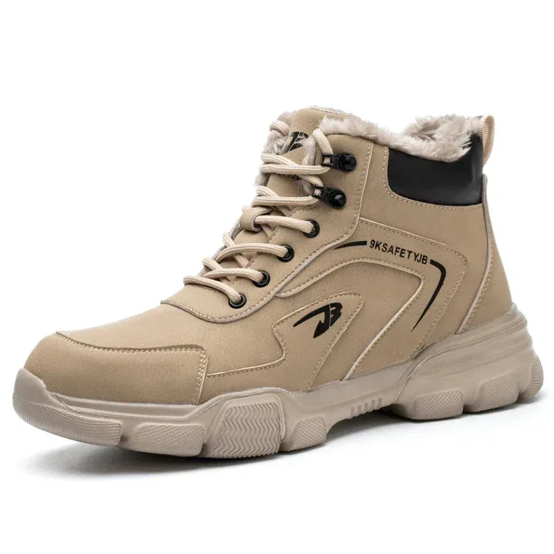 Winter Work Safety Shoes Men Safety Boots Anti-smash Anti-stab Work Sneakers Steel Toe Indestructible Work Boots
