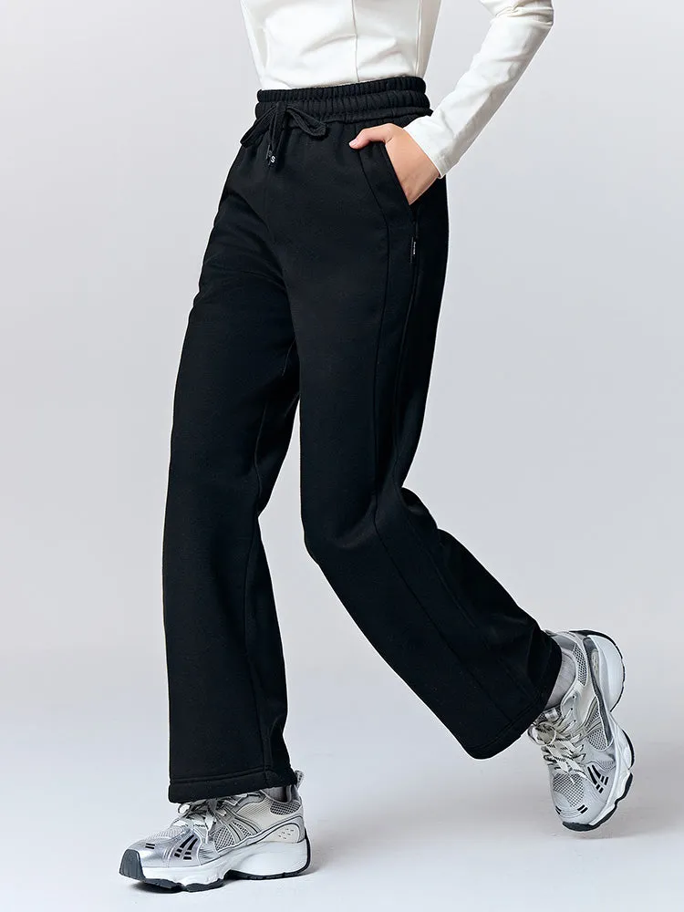 Women's Medium Gray Knitted Jogging Pants