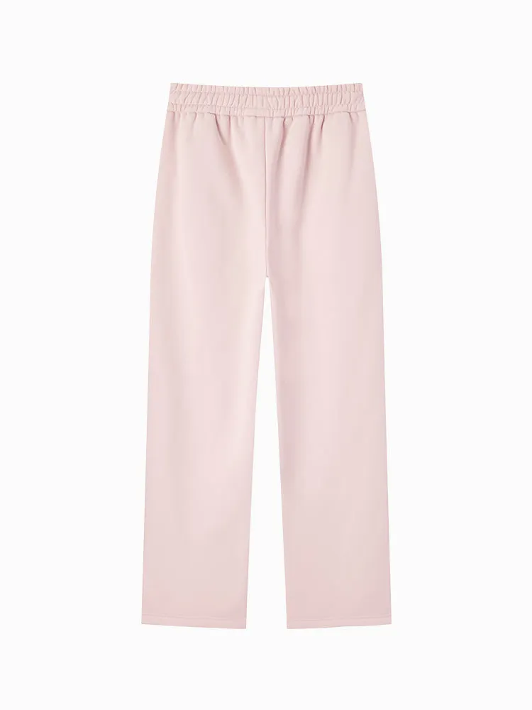 Women's Medium Gray Knitted Jogging Pants