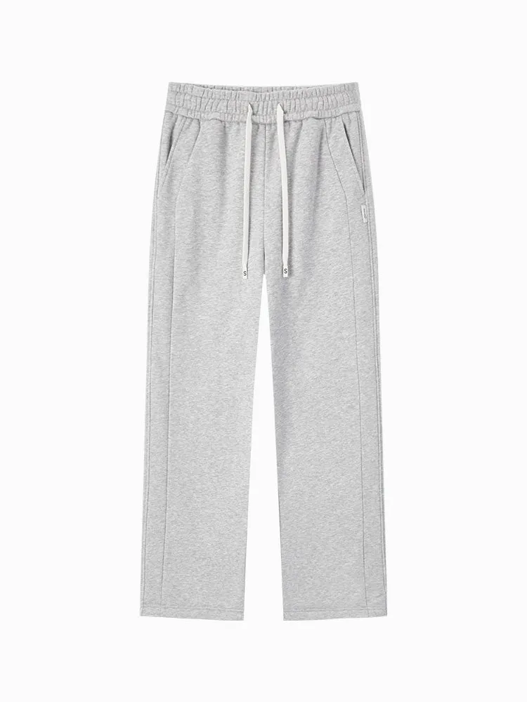 Women's Medium Gray Knitted Jogging Pants