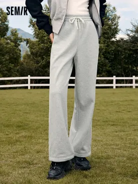 Women's Medium Gray Knitted Jogging Pants