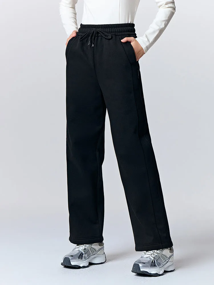Women's Medium Gray Knitted Jogging Pants